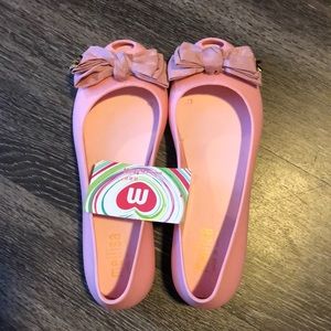 NWT Pink Melissa Flats